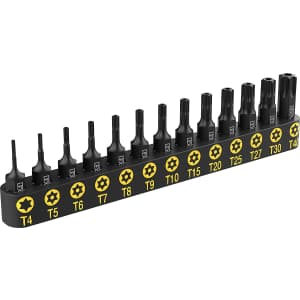 Lexivon 13-Piece Tamper-Proof Torx Bit Set for $8 Lexivon 13-Piece Tamper-Proof Torx Bit Set for $8