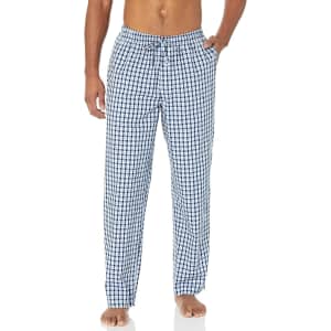 Amazon Essentials Men's Straight-Fit Woven Pajama Pants for $7