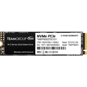 Teamgroup MP33 2TB SLC Cache 3D NAND TLC NVMe PCIe M.2 2280 Internal SSD for $66