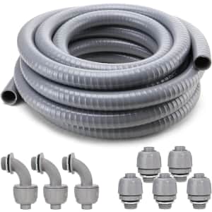 DWALE Liquid-Tight 25ft 1/2" Conduit and Connector Kit for $25