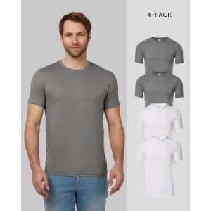 32 Degrees Men's Cool Classic Crew T-Shirt 4-Pack for $24