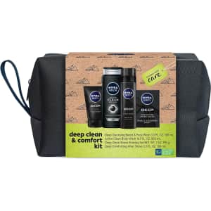 Nivea Men Clean Deep Skin Care Collection For Men 4-Piece Gift Set for $11.46 via Sub & Save