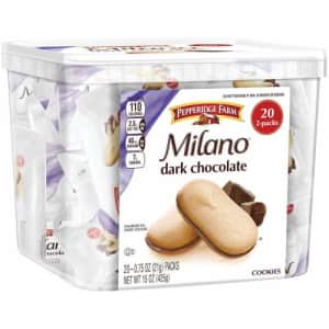 Pepperidge Farm Milano Cookies 2-Pack 20-Count Tub for $6.64 via Sub & Save Pepperidge Farm Milano Cookies 2-Pack 20-Count Tub for $6.64 via Sub & Save