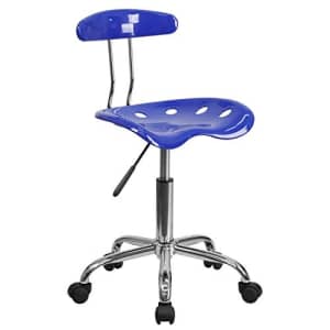 Flash Furniture Vibrant Nautical Blue and Chrome Swivel Task Office Chair with Tractor Seat for $68