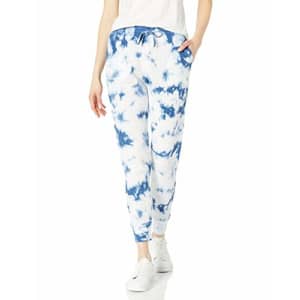 Splendid Women's Activewear Jogger Sweatpants, Blue Tie Dye, Large for $21