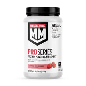Muscle Milk Pro Series Protein Powder, Strawberry, 50g Protein, 2.54 Pound, 14 Servings for $31