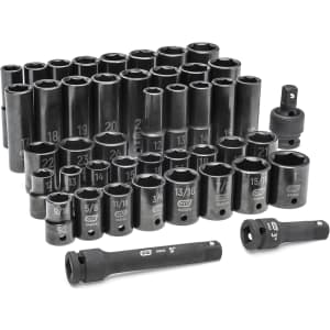 Gearwrench 44-Piece 1/2" Drive Standard & Deep SAE/MM Impact Socket Set for $136