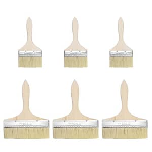uxcell 4Inches & 8Inches Chip Paint Brush Synthetic Bristle with 12/13mm Thick Wood Handle for for $17