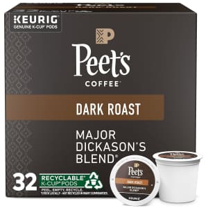 Peet's Coffee Keurig K-Cup Pods 32-Pack for $11 w/ Sub & Save