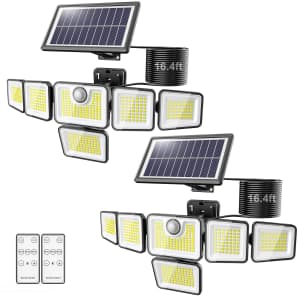 SZPower 6-Head Solar Light 2-Pack for $30