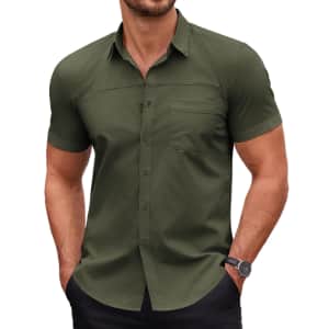 Coofandy Men's Muscle Fit Dress Shirt for $10 Coofandy Men's Muscle Fit Dress Shirt for $10