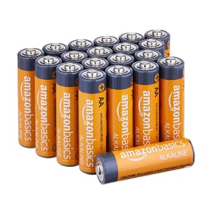 Amazon Basics AA Performance Alkaline Batteries 20-Pack for $9