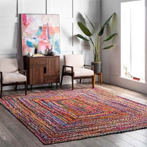 nuLOOM Tammara Hand Braided Area Rug, 7' 6" x 9' 6", Multi for $19 nuLOOM Tammara Hand Braided Area Rug, 7' 6" x 9' 6", Multi for $19
