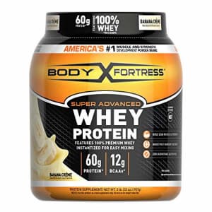 Body Fortress Super Advanced Whey Protein Powder, Gluten Free, Banana Cream, 2 Pound for $55