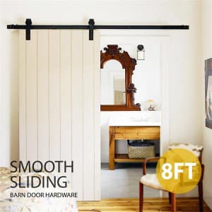 SmileMart 8-Foot Antique Sliding Barn Door Track System for $39