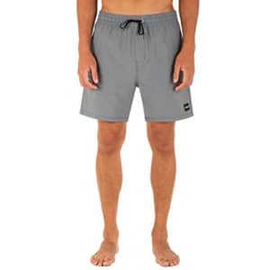 Hurley Men's One and Only 17" Volley Board Shorts, Smoke Grey, Small for $27