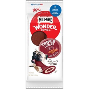 Milk-Bone Wonder Bones Triple Layers Dog Treats 8-Pack for $15