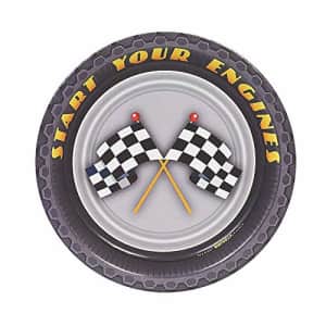 Fun Express - Racecar Racing Party Dessert Plates for Birthday - Party Supplies - Licensed for $8