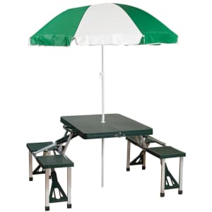 Stansport Folding Picnic Table with Umbrella for $47