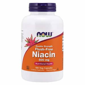 Now Foods NOW Supplements, Niacin (Vitamin B-3) 500 mg, Flush-Free, Double Strength, Nutritional Health, 180 for $24