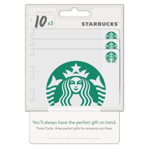 $30 in Starbucks Gift Cards for $29 for members $30 in Starbucks Gift Cards for $29 for members