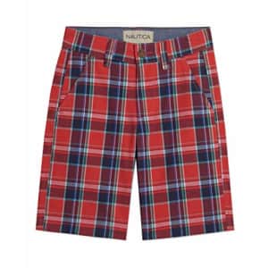 Nautica Boys' Flat Front Plaid Shorts, Seaside Red, 8 for $17 Nautica Boys' Flat Front Plaid Shorts, Seaside Red, 8 for $17