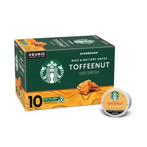 Starbucks Medium Roast K-Cup Coffee Pods Toffeenut for Keurig Brewers 1 box (10 pods total) for $14