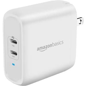 AmazonBasics 36W 2-Port USB-C Wall Charger with Power Delivery for $10