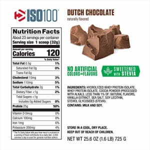 Dymatize ISO 100 Whey Protein Powder with 25g of Hydrolyzed 100% Whey Isolate, Gluten Free, Fast for $45 Dymatize ISO 100 Whey Protein Powder with 25g of Hydrolyzed 100% Whey Isolate, Gluten Free, Fast for $45