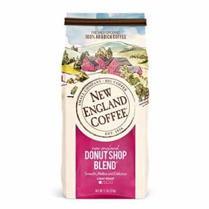 New England Coffee New England Donut Shop Blend, Light Roast Ground Coffee, 11 Ounce (1 Count) Bag for $4
