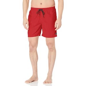 Quiksilver Men's Standard Everyday 17 Volley Swim Trunk Bathing Suit, HIGH Risk RED, X-Large for $23