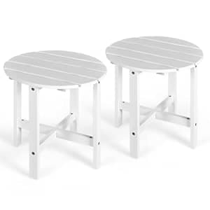 Giantex Patio Side Table 18 Outdoor Bistro Table with Stable Cruciform Structure, Round Small for $98