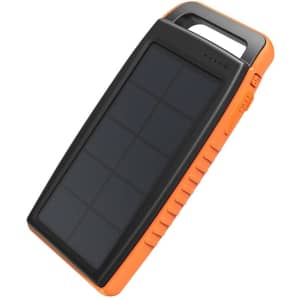 RAVPower 15,000mAh Portable Dual USB Solar Charger for $15