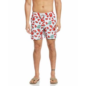 Original Penguin Men's Printed Elastic Waist Volley Swim Short, Ballad Blue, XX Large for $20