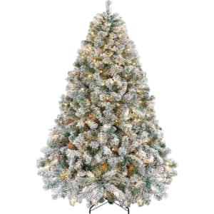 Yaheetech 6-Foot Pre-Lit Artificial Christmas Tree for $85
