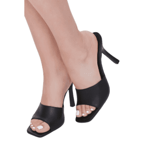 Forever 21 Women's Square Open-Toe Stiletto High Heels for $12