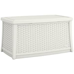 Suncast Elements 30-Gallon End Table with Storage - Lightweight Resin Outdoor Storage Patio and for $145