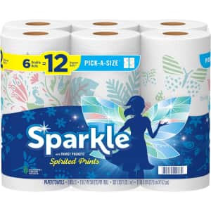 Sparkle Pick-A-Size Paper Towels 12-Pack for $4.68 via Sub & Save