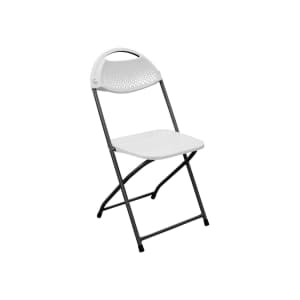 Living Accents White Plastic Folding Chair for $18