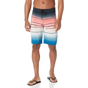 Billabong Men's Standard 20 Inch Outseam Performance Stretch All Day Pro Boardshort, Red White for $56