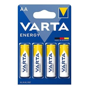 VARTA VARTA-AA-4PK-CARD44; High Energy 4 AA 1.5V Alkaline Button Top Batteries - 4 Piece for $3