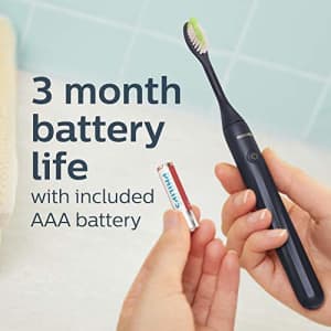 Philips One by Sonicare Battery Toothbrush, Midnight, HY1100/04 for $25