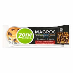 Zone Perfect Macros Protein Bars, with 15g Protein, 2g Sugars, and 18 Vitamins & Minerals, for $60