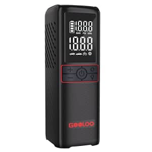 GOOLOO GT160 Tire Inflator Portable Air Compressor, 160PSI Portable Tire Inflator for Car, 7500mAh for $80