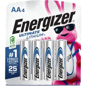 Energizer AA Batteries Ultimate Lithium 4-Pack for $9.09 via Sub & Save