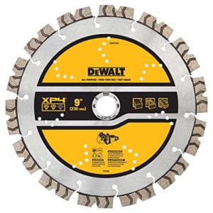 DEWALT Diamond Saw Blade, Concrete and Masonry Blade, Segmented, 9-inch (DW47924) for $78 DEWALT Diamond Saw Blade, Concrete and Masonry Blade, Segmented, 9-inch (DW47924) for $78