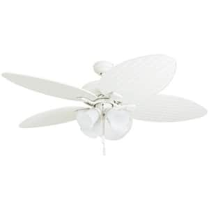 Honeywell Ceiling Fans Palm Lake, 52 Inch Tropical Indoor Outdoor Ceiling Fan with Light, Pull for $137