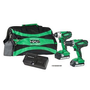 Metabo HPT KC18DGLS 18V Cordless Hammer Drill and Impact Driver Combo Kit, 2-1.5Ah Lithium Ion for $122