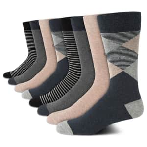 Calvin Klein Men's Dress Socks - Lightweight Cotton Blend Crew Socks (8 Pack), Size 7-12, for $26 Calvin Klein Men's Dress Socks - Lightweight Cotton Blend Crew Socks (8 Pack), Size 7-12, for $26