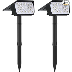 Sidsys Solar Outdoor Lights 2-Pack for $20